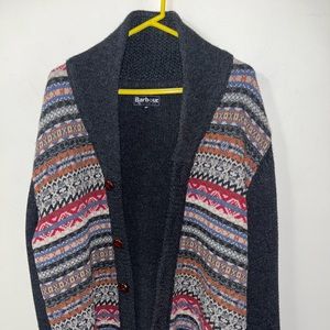 Barbour 100% Wool Aztec-like design Cardigan~Men’s 2XL/XL